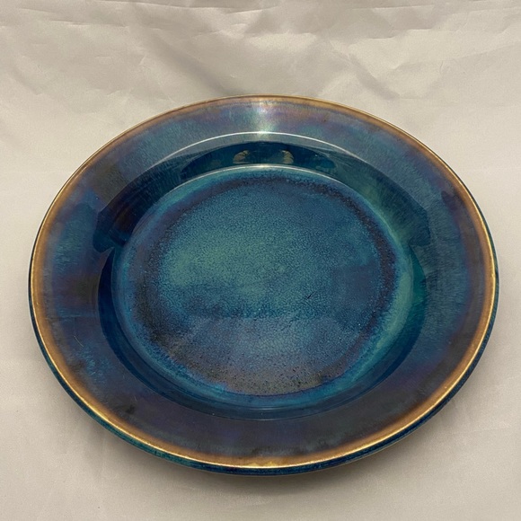 Cory Potrafka Other - Studio Art Pottery Plate by Cory Potrafka, Signed, Glazed Blue Green